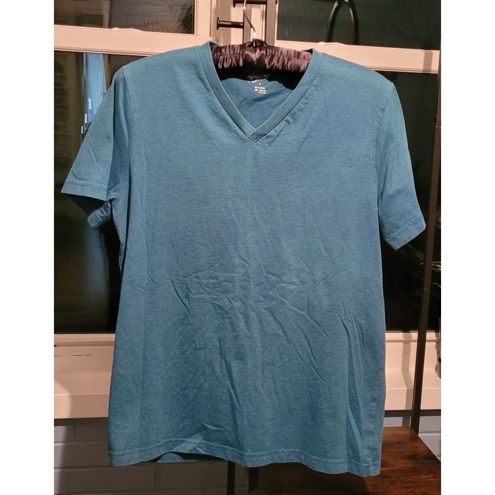 Arizona Jean Company Men's Large Teal Short‎ Sleeve V-neck T-shirt Regular Fit